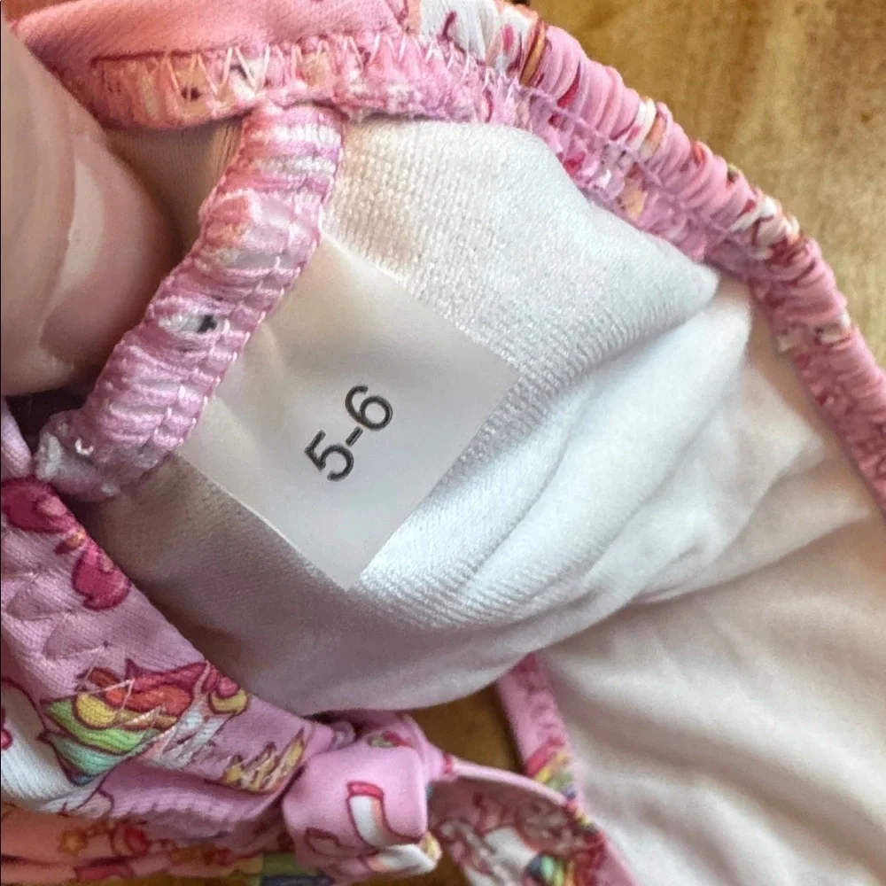 Pink Unicorn Bikini Set size 5 to 6 ruffle rainbow unicorn summer new